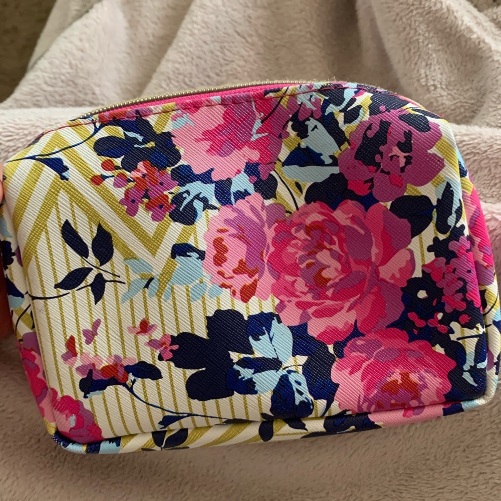 Floral makeup bag